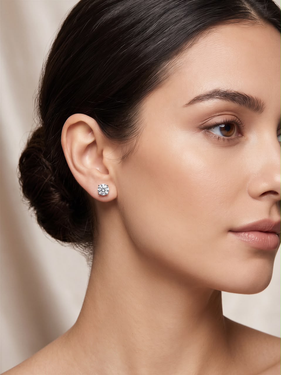 Solitaire Stud Earrings