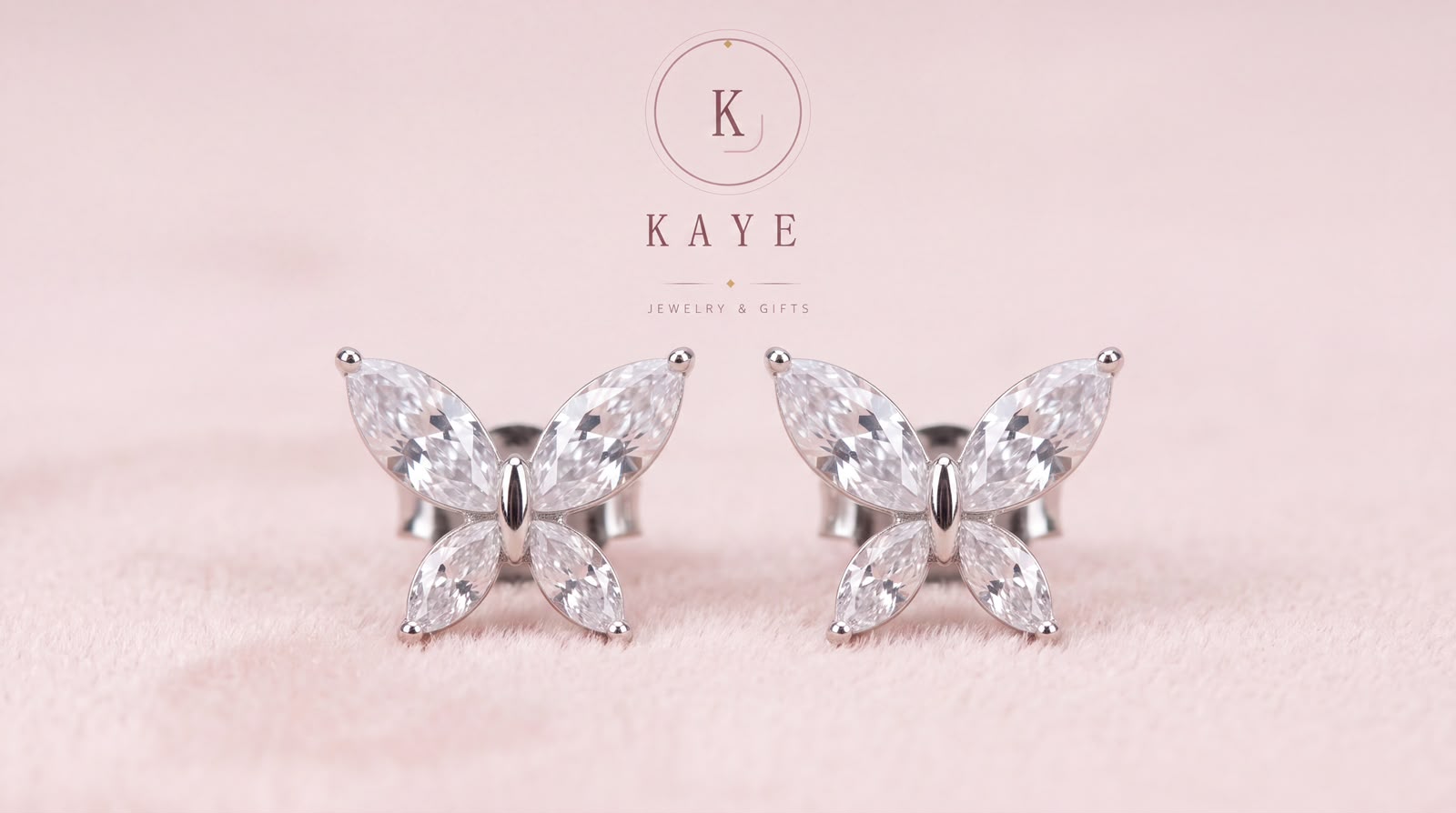 Marquise Butterfly Stud Earrings