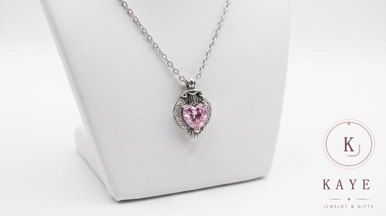 Pandora Pink Heart Lyre Necklace